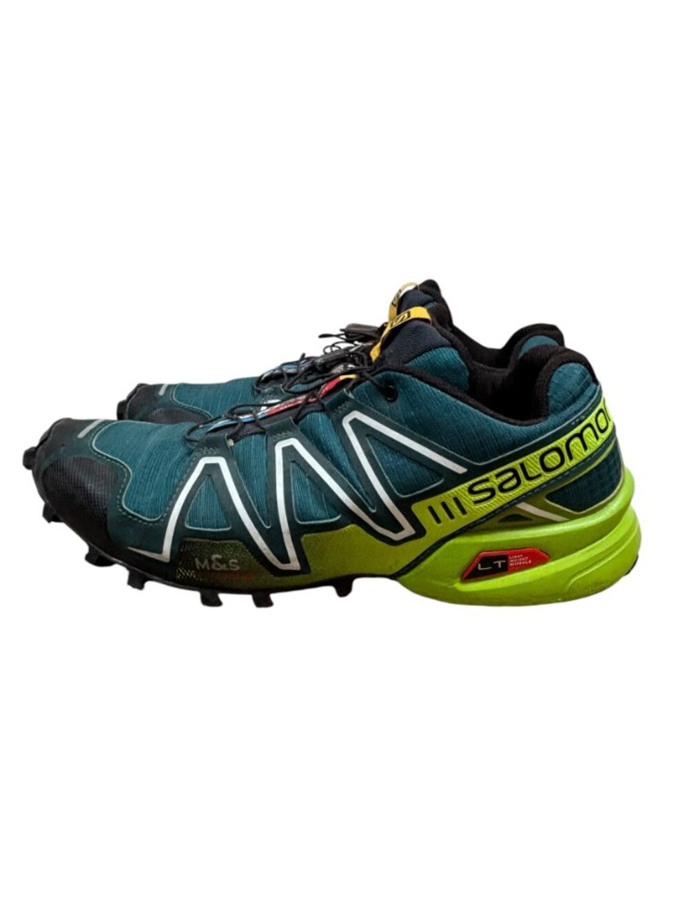 SALOMON Speedcross 3 LT Trail Running Shoes Green Blue Black Bright Outdoor